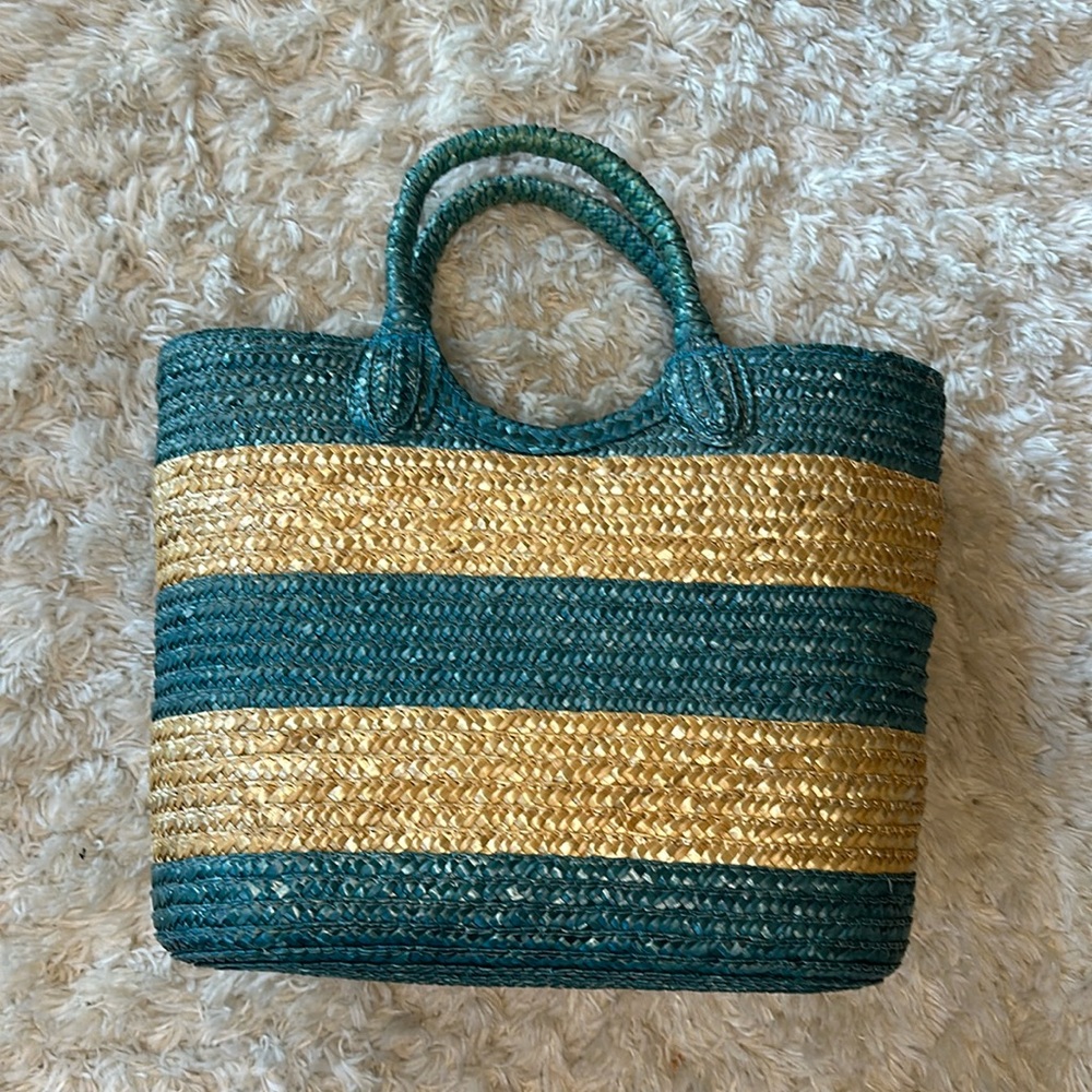 Ralph Lauren Straw Beach Tote Bag
